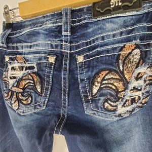 SOLD -MISS ME CRYSTAL POCKET JEANS